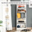 Homcom Armario Blanco 59 x 31 x 155 cm 6