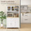 Homcom Alacena de Cocina Blanco 100 x 40 x 180 cm 2