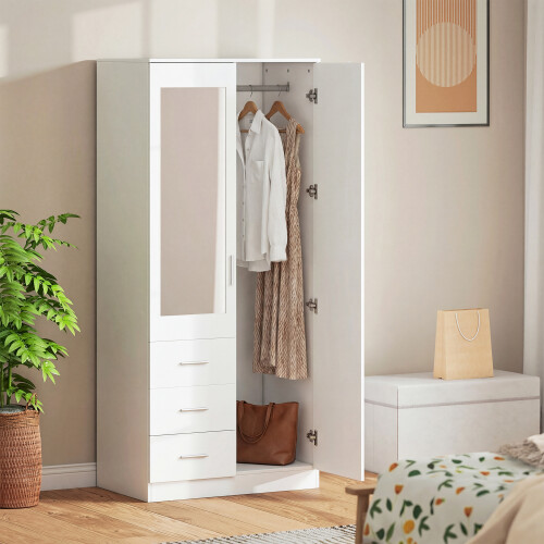 Homcom Armario Blanco 80 x 50 x 180 cm 1