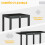 Outsunny Mesa de Jardín Negro 160 x 80 x 75 cm 4