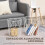 Homcom Set 2 Mesitas Café Blanco Ø40 x 45 cm 4