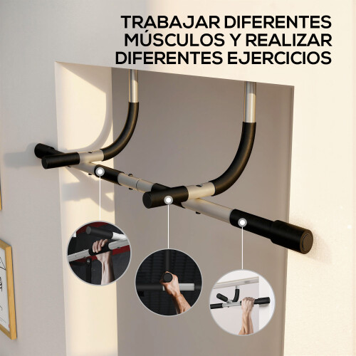 Homcom Barra de Dominada Negro 92.5 x 30 x 25.2 cm 2