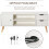 Homcom Mueble de TV Blanco 120 x 28 x 44 cm 4