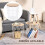 Homcom Set 2 Mesitas Café Blanco Ø40 x 45 cm 6