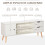 Homcom Mueble de TV Blanco 120 x 28 x 44 cm 5