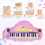 Homcom Teclado Electrónico Infantil Rosa 45 x 21 x 55cm 4