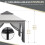 Outsunny Carpa Plegable Gris 326 x 326 x 272 cm 5