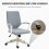 Vinsetto Silla de Oficina Gris 62 x 69 x 100 cm 6