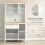 Homcom Alacena de Cocina Blanco 100 x 40 x 180 cm 4