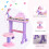Homcom Teclado Electrónico Infantil Rosa 45 x 21 x 55cm 6