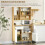 Homcom Alacena de Cocina Bicolor 93 x 40 x 180 cm 2