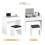 Homcom Mesa para Maquillaje Blanco 80 x 40 x 79 cm 4