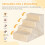 PawHut Escalera para Perro Beige 60 x 35 x 44 cm 4