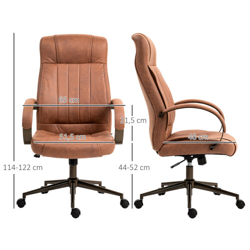 Vinsetto Silla de Oficina Marrón 65 x 71.5 x 122 cm 2