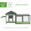 PawHut Gallinero de Madera Gris 196 x 76 x 97 cm 5