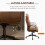 Vinsetto Silla de Oficina Marrón 65 x 71.5 x 122 cm 4