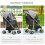 PawHut Carrito para Perro Negro 80 x 44.5 x 97 cm 2