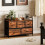 Homcom Cómoda marrón 98 x 29 x 63 cm 2