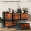 Homcom Cómoda marrón 98 x 29 x 63 cm 6