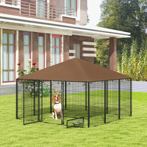 PawHut Parque para Perro Negro 211 x 211 x 151 cm 1