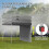 Outsunny Carpa Plegable Gris 247 x 247 x 268 cm 3