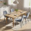 Homcom Sillas de Comedor Gris 45 x 54 x 87 cm 4