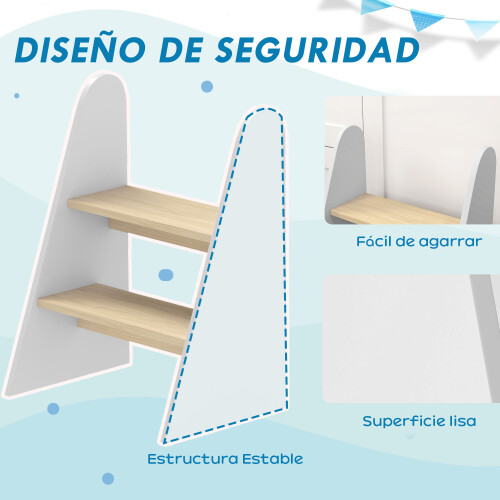Taburete para Niño Blanco 43 x 30 x 55 cm 2