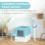 PawHut Arenero para Gato Bicolor 47.5 x 35.5 x 36.7 cm 6