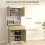 Homcom Alacena de Cocina Marrón 80 x 40 x 180 cm 3