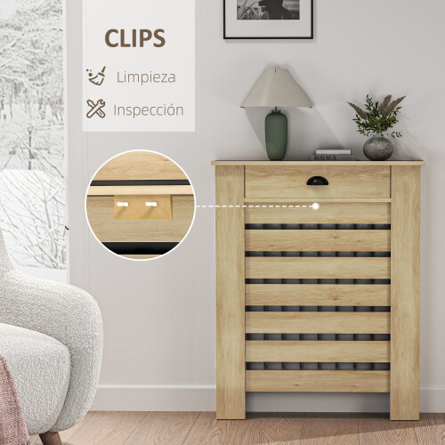 Homcom Cubre Radiadore Marrón 78 x 19 x 95.5 cm 2