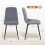 Homcom Sillas de Comedor Gris 45 x 54 x 87 cm 5
