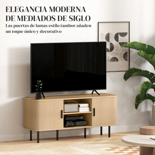 Homcom Mueble de TV Marrón 120 x 40 x 55 cm 1