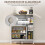 Homcom Aparador para Microonda Blanco 80 x 35 x 97 cm 3