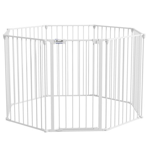 PawHut Parque para Perros Blanco 154 x 154 x 90 cm