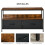 Homcom Mueble de TV Marrón 98 x 29 x 56 cm 6