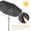 Outsunny Sombrilla de Playa Gris 180 x 180 x 209 cm 5