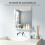 Homcom Espejo de Baño Blanco 50 x 12 x 60 cm 3