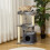 PawHut (Grey) PawHut Cat Tree, 90cm Cat Tower with Sisal Scratching Posts 1