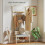 Homcom Perchero Zapatero Marrón 73.5 x 34 x 171 cm 4