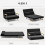 Homcom Sofá Cama Doble Negro 102 x 73 x 81 cm 4