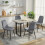 Homcom Sillas de Comedor Gris 45 x 54 x 87 cm 8