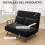 Homcom Sofá Cama Doble Negro 102 x 73 x 81 cm 6