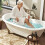Homcom Taburete de Ducha Bicolor 52 x 45 x 69 cm 2