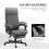 Vinsetto Silla de Oficina Gris 68 x 67 x 119 cm 4