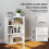 Homcom Librería Blanco 60 x 24 x 80 cm 5