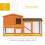 PawHut Conejera de Madera Rojo 150 x 45 x 85 cm 4