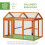 PawHut Gallinero Marrón 140 x 88.5 x 106 cm 2