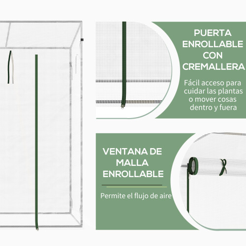Outsunny Invernadero Blanco 200 x 76 x 168 cm 2