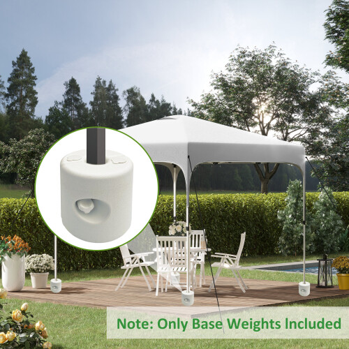 Outsunny Base de Sombrilla Blanco 24 x 24 x 25.5 cm 1