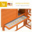 PawHut Conejera de Madera Rojo 150 x 45 x 85 cm 6